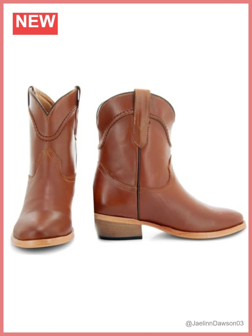 Leather Western Ankle Booties with Buckle, Handcrafted